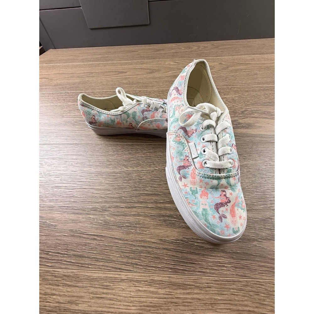 Vans Authentic Mermaid Glitter Canvas Low Top Sneakers Pastel Multicolor 6.5